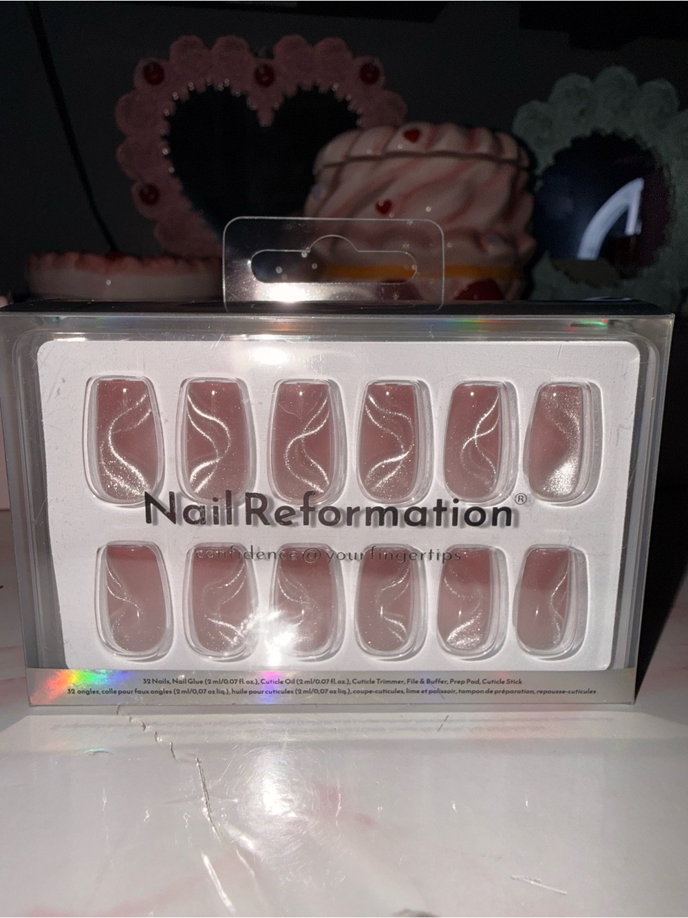 Nail Reformation Reflective Short Coffin Press-On Nail Set